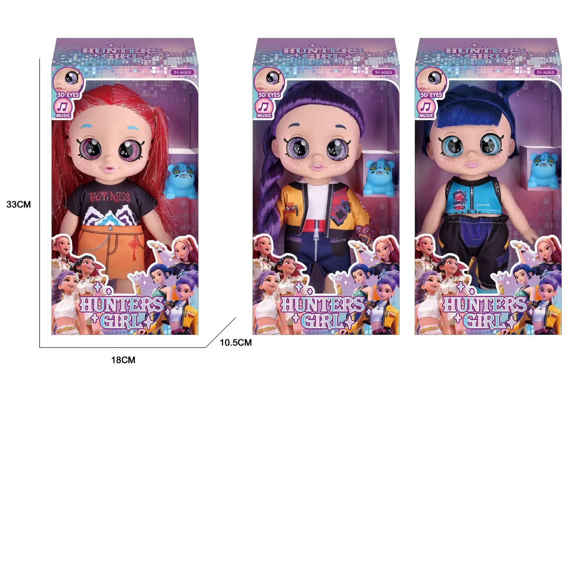 2026 New Witch Hunter Doll 5D Eye Witch Hunter Doll Toy Blue Tiger Doll Handmade Doll Children's Toy