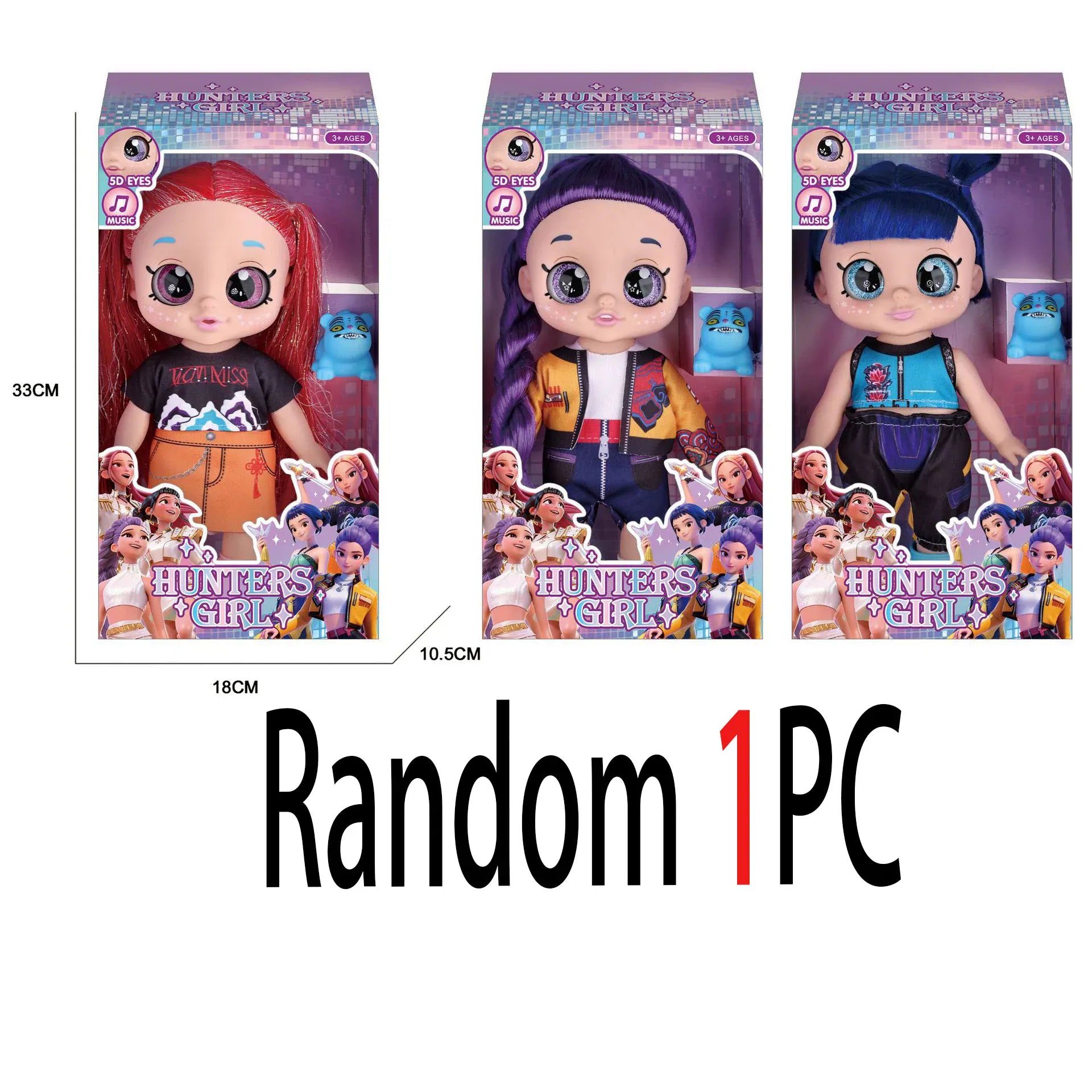 2026 New Witch Hunter Doll 5D Eye Witch Hunter Doll Toy Blue Tiger Doll Handmade Doll Children's Toy