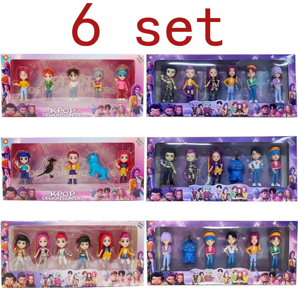 2026NEW Kpop Devil Hunter Rumi Zoe Mira anime polyvinyl chloride character collection desktop trinkets Childrens New Year gift