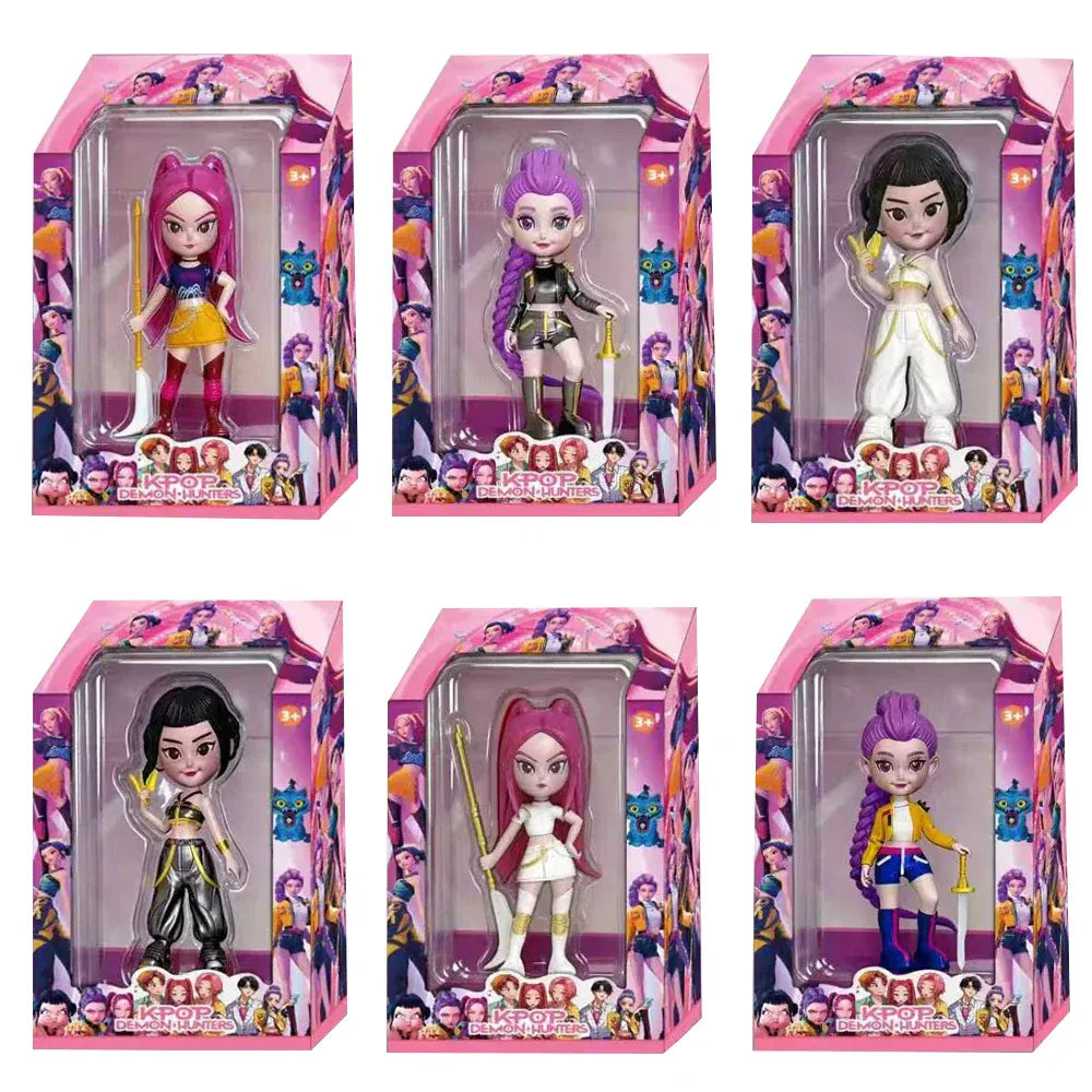 2026NEW Kpop Devil Hunter Rumi Zoe Mira anime polyvinyl chloride character collection desktop trinkets Childrens New Year gift