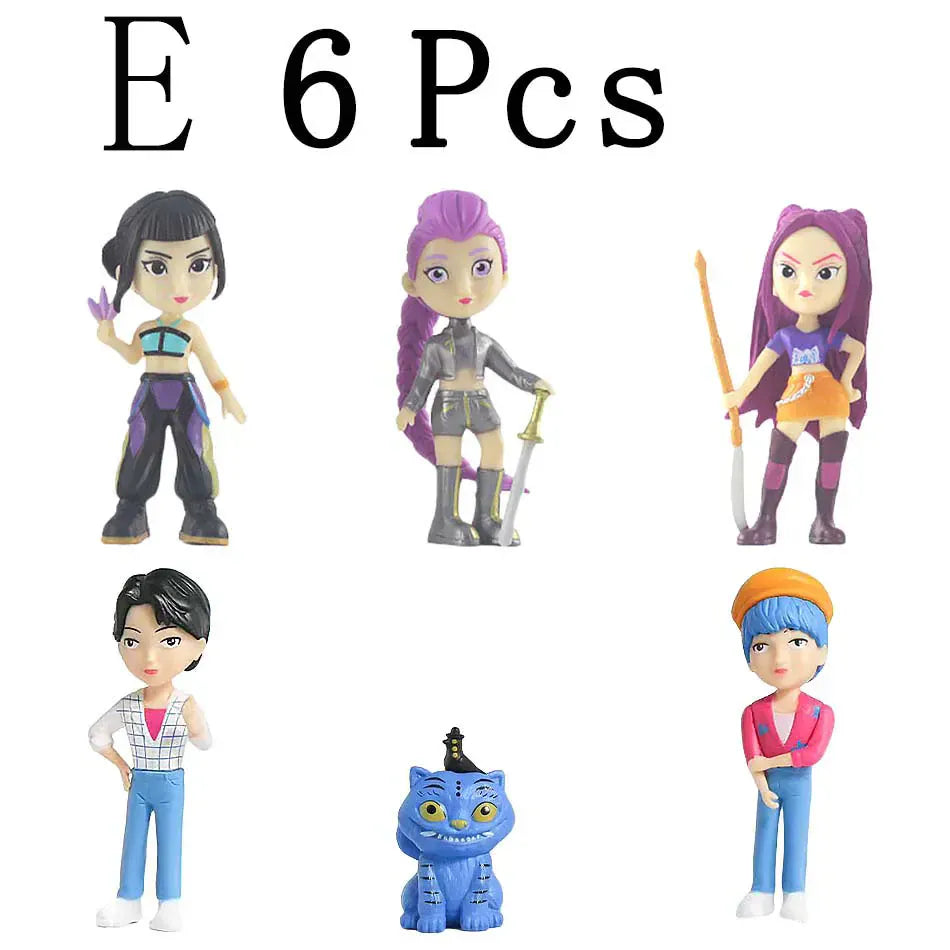 2026NEW Kpop Devil Hunter Rumi Zoe Mira anime polyvinyl chloride character collection desktop trinkets Childrens New Year gift