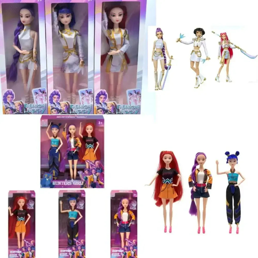 K-pop Demon Hunters 30cm Action Doll Toy Set Rumi Mila Zoe Girls