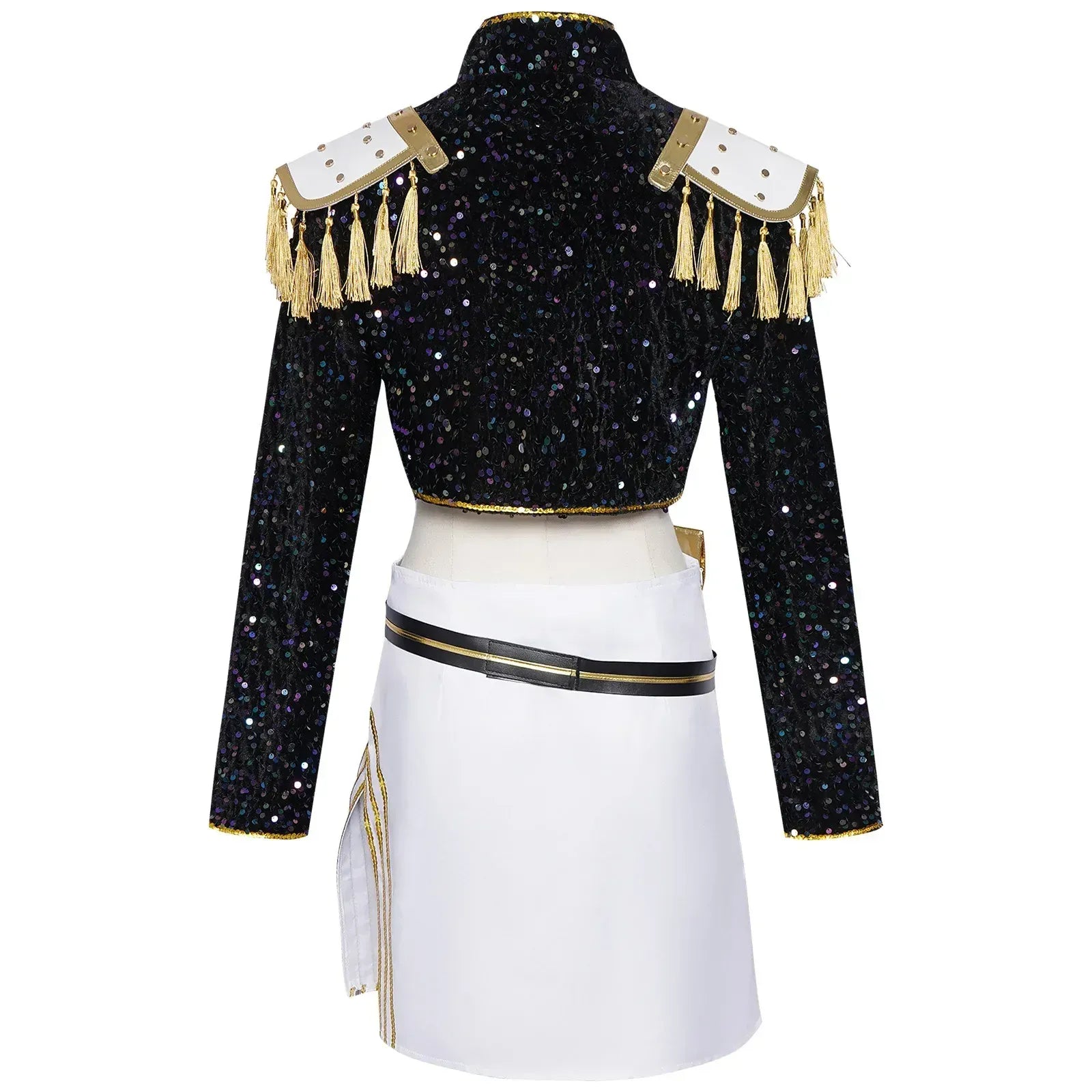 Kids Rumi Zoey Mira Cosplay KPop Demon Hunters Costume Women Girls Black Golden Suit Saja Boys Halloween Role Playing Outfits