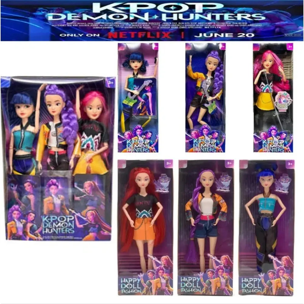 Exclusive K-POP Anime Demon Hunters Witch Hunter Group High Appearance  Doll Decorative Doll Girl's  Holiday Gifts Collectible