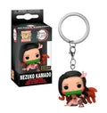 FUNKO POP Demon Slayer NEZUKO KAMADO KEYCHAIN TOY 4cm Pocket Pop Keychain Vinyl Keyring Exclussive Collection Model Doll Toy