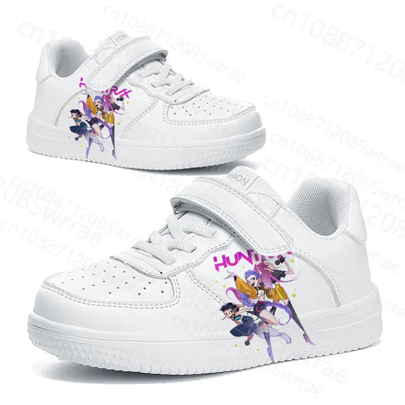 Hot Selling KPop Demon Hunters Children shoes boys girls 3D Printing Solid color sole durable Commuting shoes Christmas gift