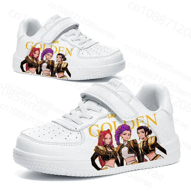 Hot Selling KPop Demon Hunters Children shoes boys girls 3D Printing Solid color sole durable Commuting shoes Christmas gift