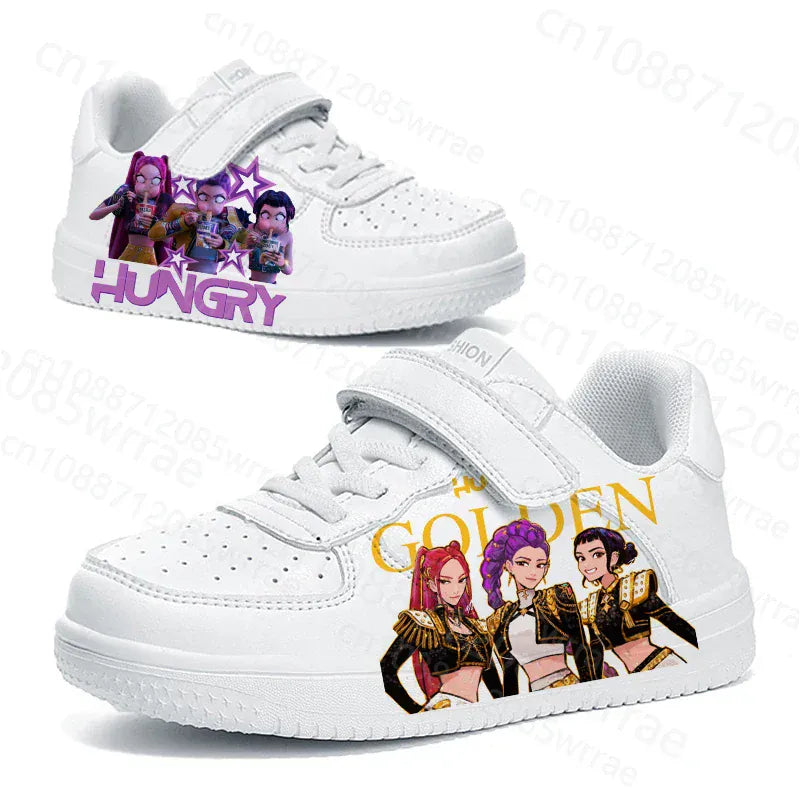 Hot Selling KPop Demon Hunters Children shoes boys girls 3D Printing Solid color sole durable Commuting shoes Christmas gift