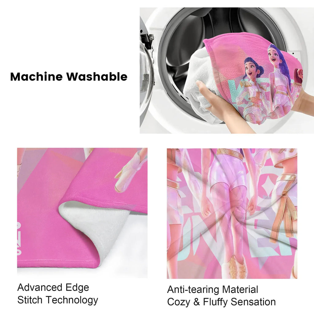 K-Pop Demon Hunter Theme Blanket, Soft Cozy Flannel Cover Blanket, Fan Gift Blanket, Multi-Purpose Blanket for Home and Leisure