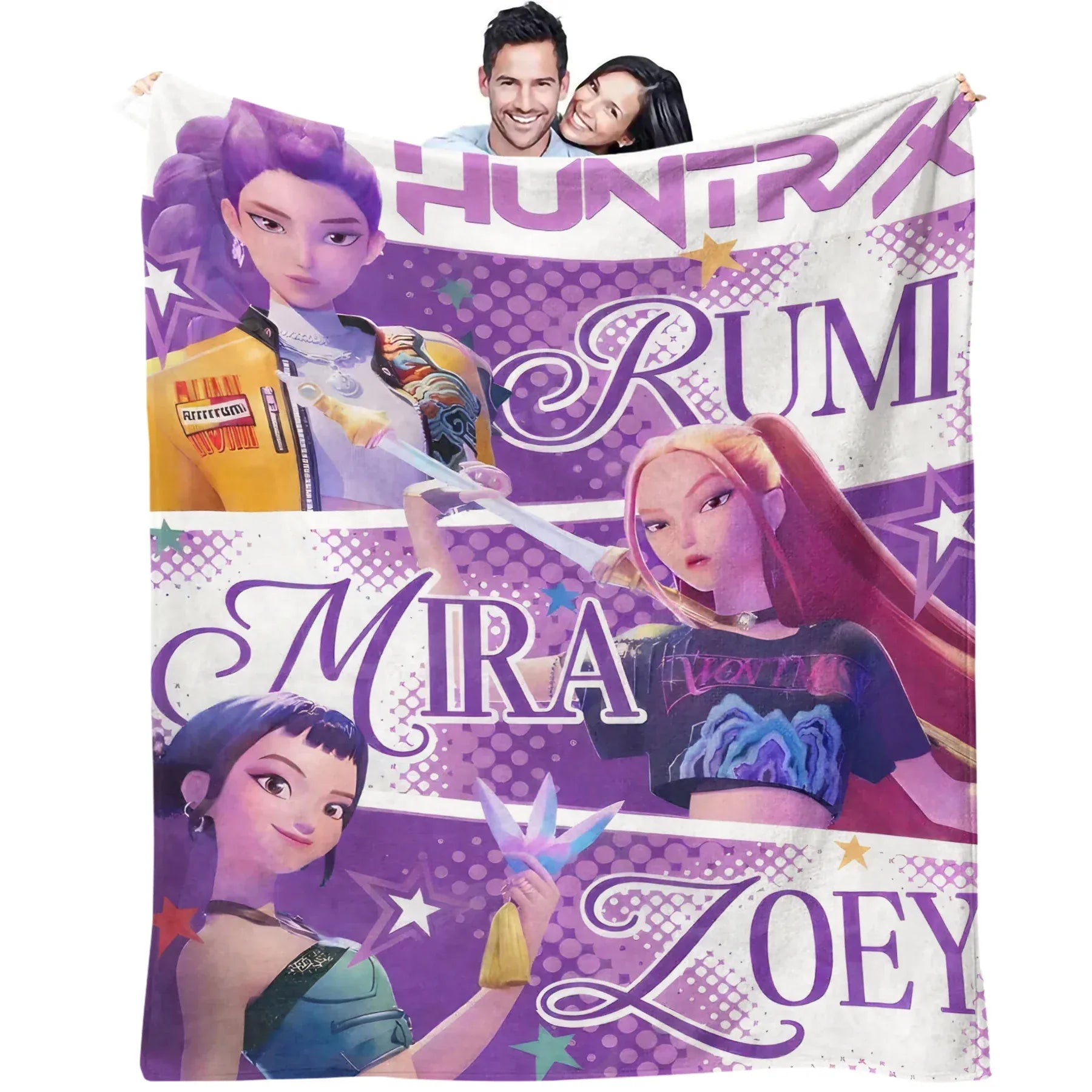 K-Pop Demon Hunter Theme Blanket, Soft Cozy Flannel Cover Blanket, Fan Gift Blanket, Multi-Purpose Blanket for Home and Leisure