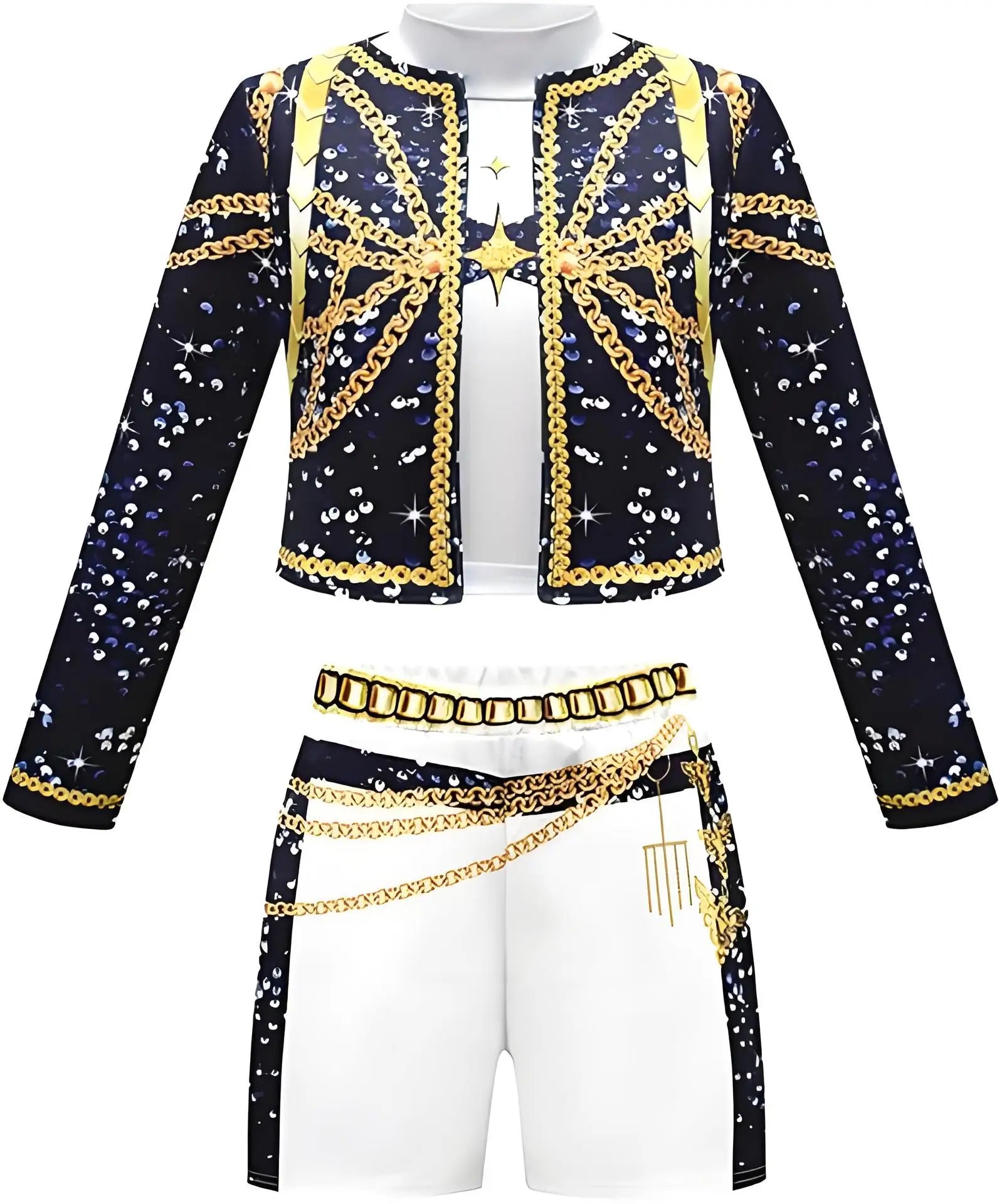 Kids Girls K-pop Rumi Zoey Cosplay Huntrix Costume 3D Print Demon Hunters Mira Stage Costumes Child Halloween Party Clolthes Set