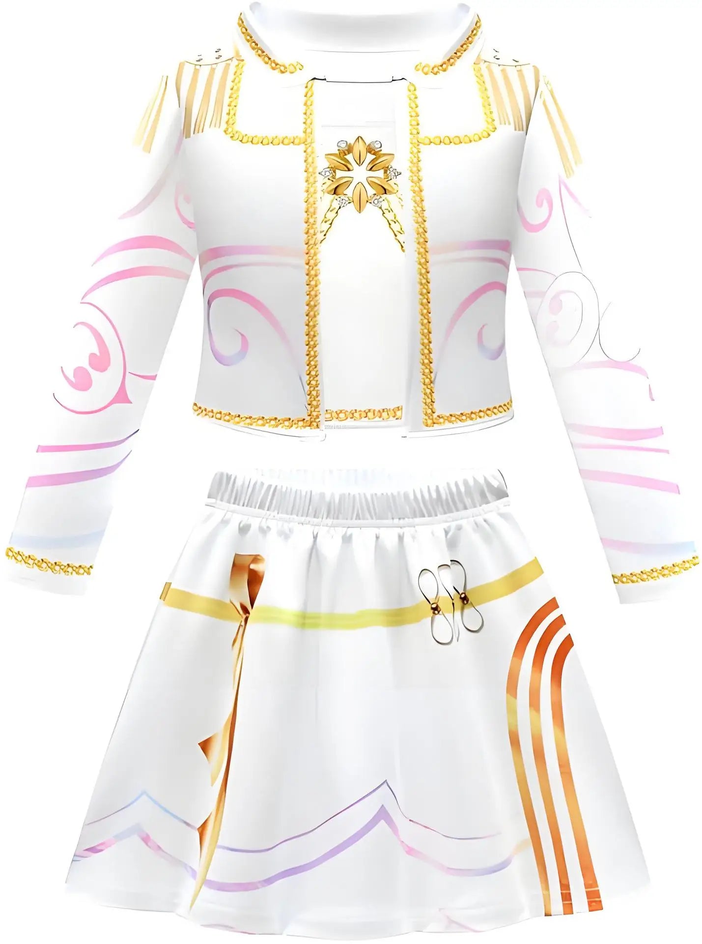 Kids Girls K-pop Rumi Zoey Cosplay Huntrix Costume 3D Print Demon Hunters Mira Stage Costumes Child Halloween Party Clolthes Set