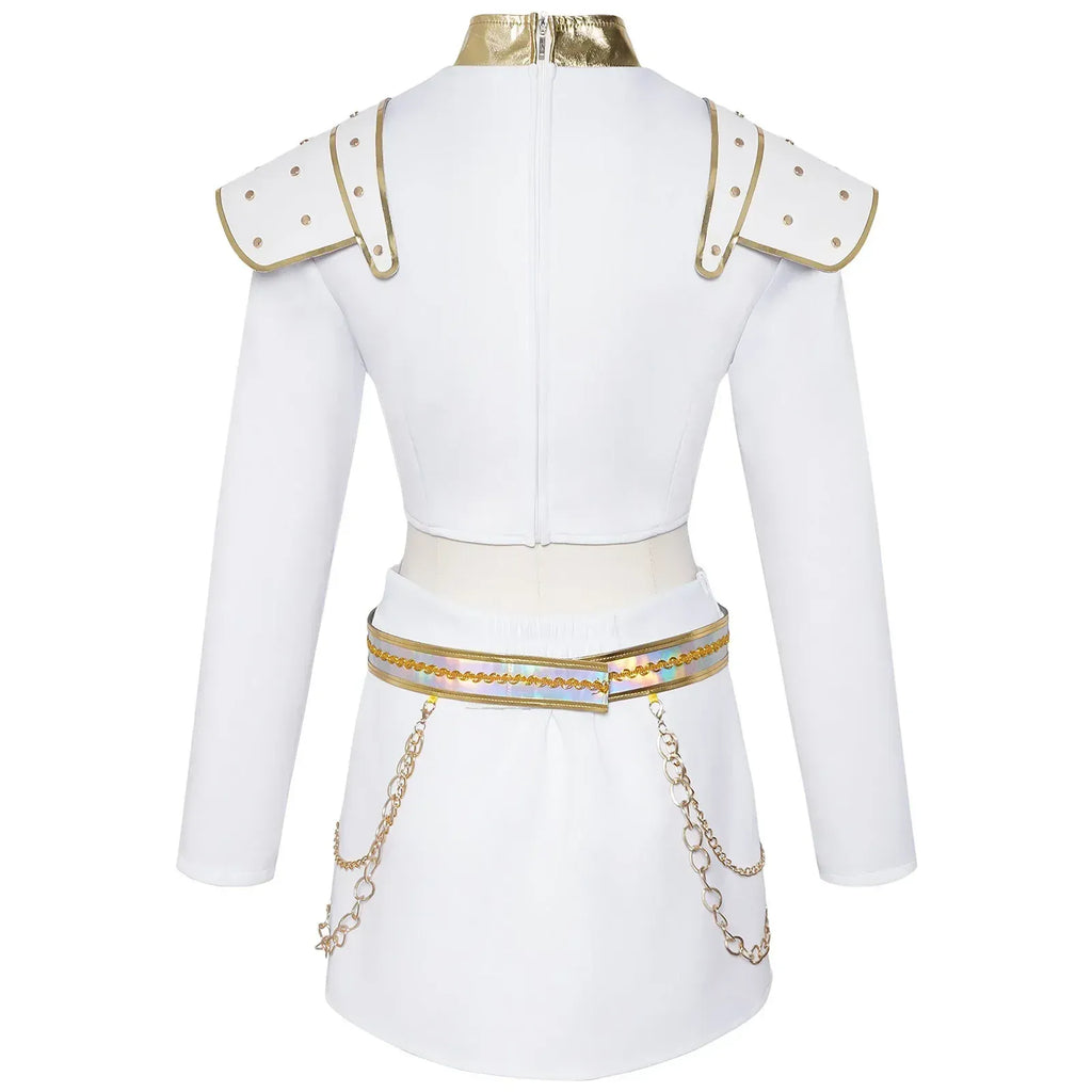 Kids Rumi Zoey Mira Cosplay KPop Demon Hunters Costume Women Girls Black Golden Suit Saja Boys Halloween Role Playing Outfits