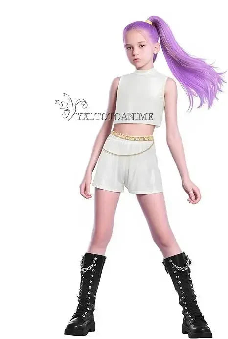 Kpop Demon Hunter Cosplay Costume, Rumi Zoey Mira, Girls Style, Kids Stage Show Clothing, Halloween