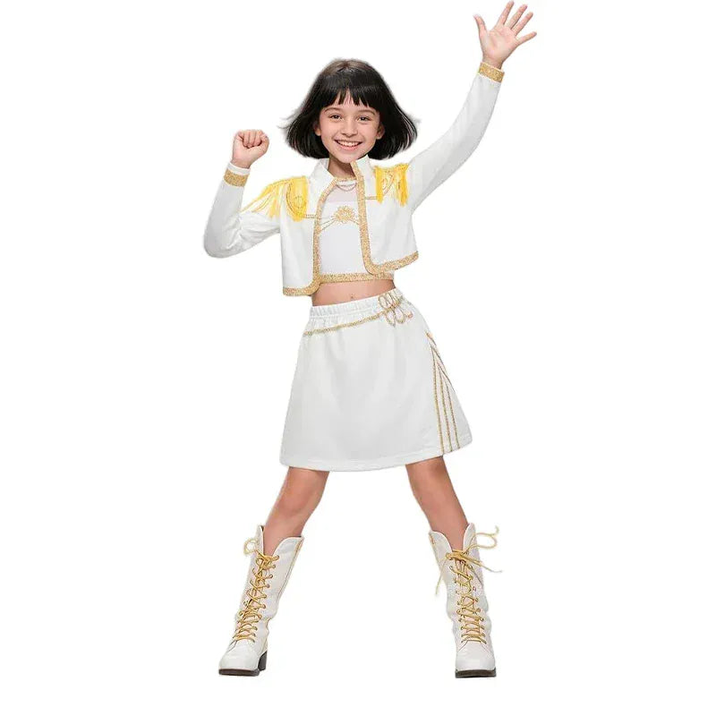 Kpop Demon Hunter Cosplay Costume, Rumi Zoey Mira, Girls Style, Kids Stage Show Clothing, Halloween