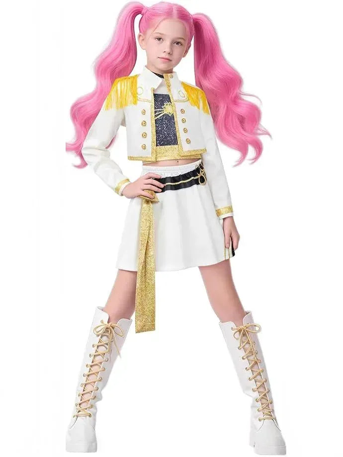 Kpop Demon Hunter Cosplay Costume, Rumi Zoey Mira, Girls Style, Kids Stage Show Clothing, Halloween