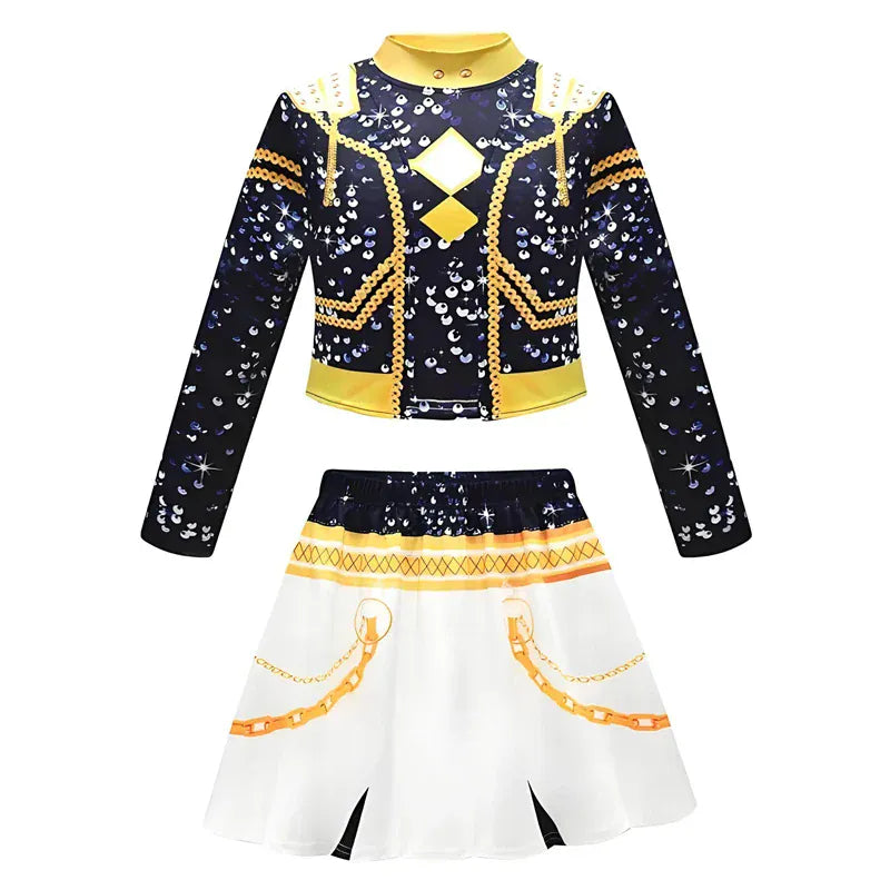 Kpop Demon Hunter Kids Costume Golden Huntrix Rumi Zoey Mira Cosplay Costume Set 3D Print Girls Stage Clothes Halloween Party