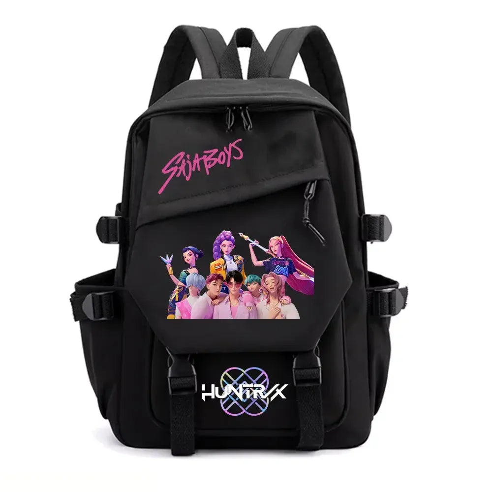 Kpop Demon Hunters Boy Girl Schoolbag Colorful Backpack With Lunch Bag Children Teenager School Bookbag Lightweight Backpack