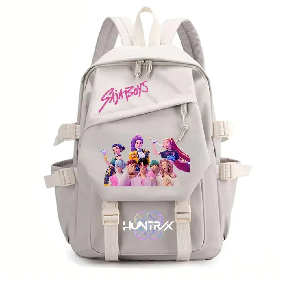 Kpop Demon Hunters Boy Girl Schoolbag Colorful Backpack With Lunch Bag Children Teenager School Bookbag Lightweight Backpack