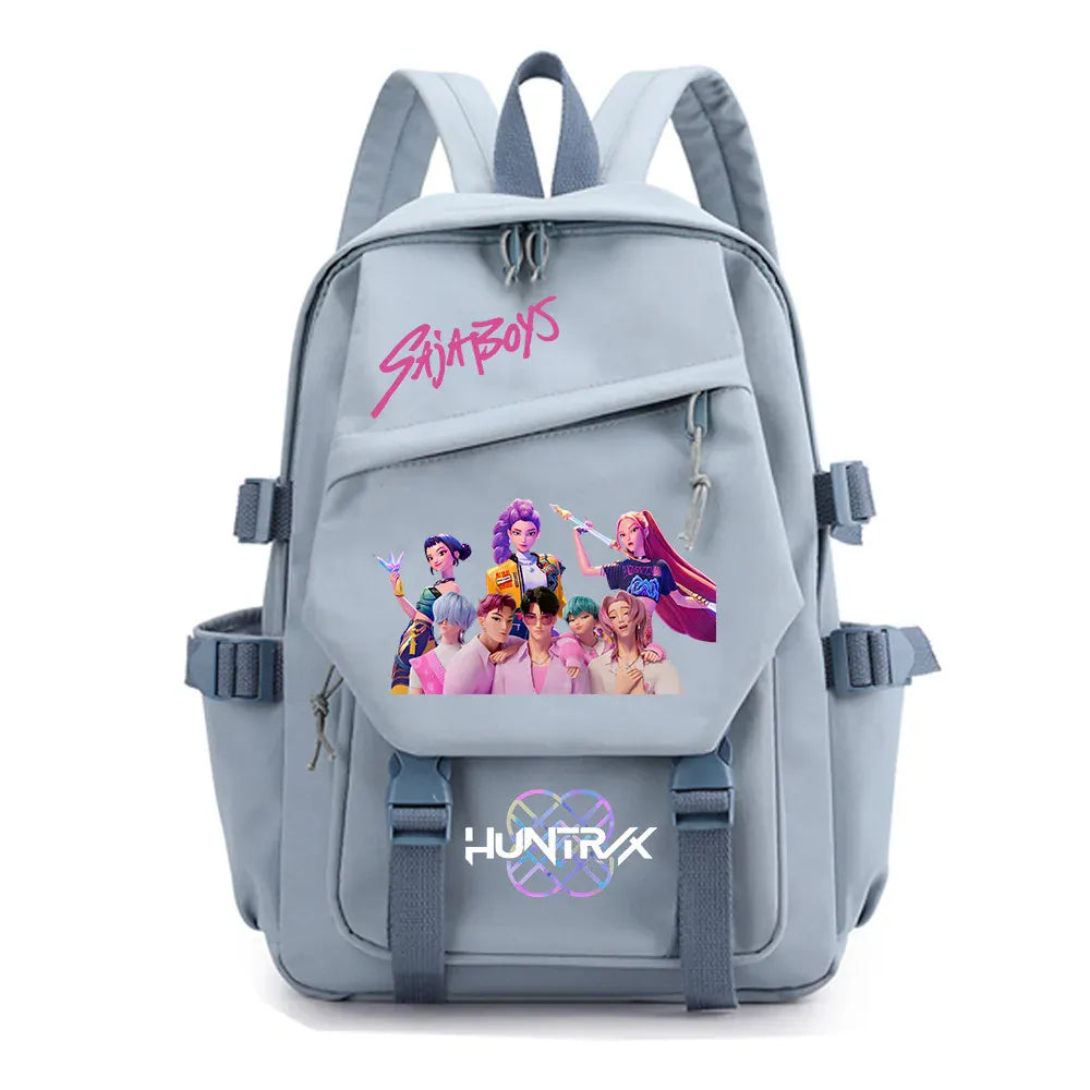 Kpop Demon Hunters Boy Girl Schoolbag Colorful Backpack With Lunch Bag Children Teenager School Bookbag Lightweight Backpack