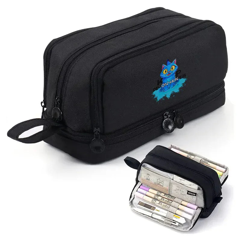 Kpop Demon Hunters High-capacity Pencil Bag Cartoon Music Girl Pencilcase Rumi Mira Zoey Student Pen Case Kid School Stationery