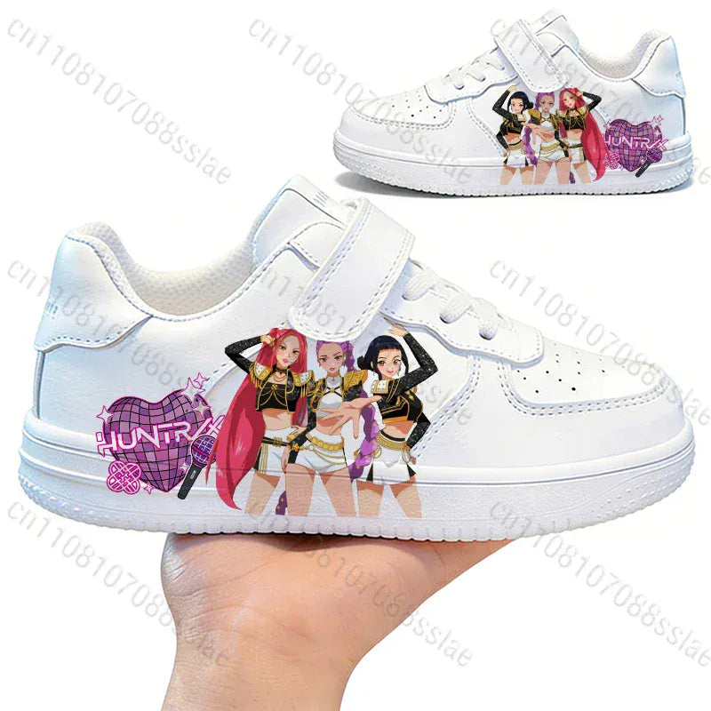 KPop Demon Hunters High Quality Cartoon Print Lovely Girls Women Parent Child Comfortable Breathable Solid Color Casual Shoes