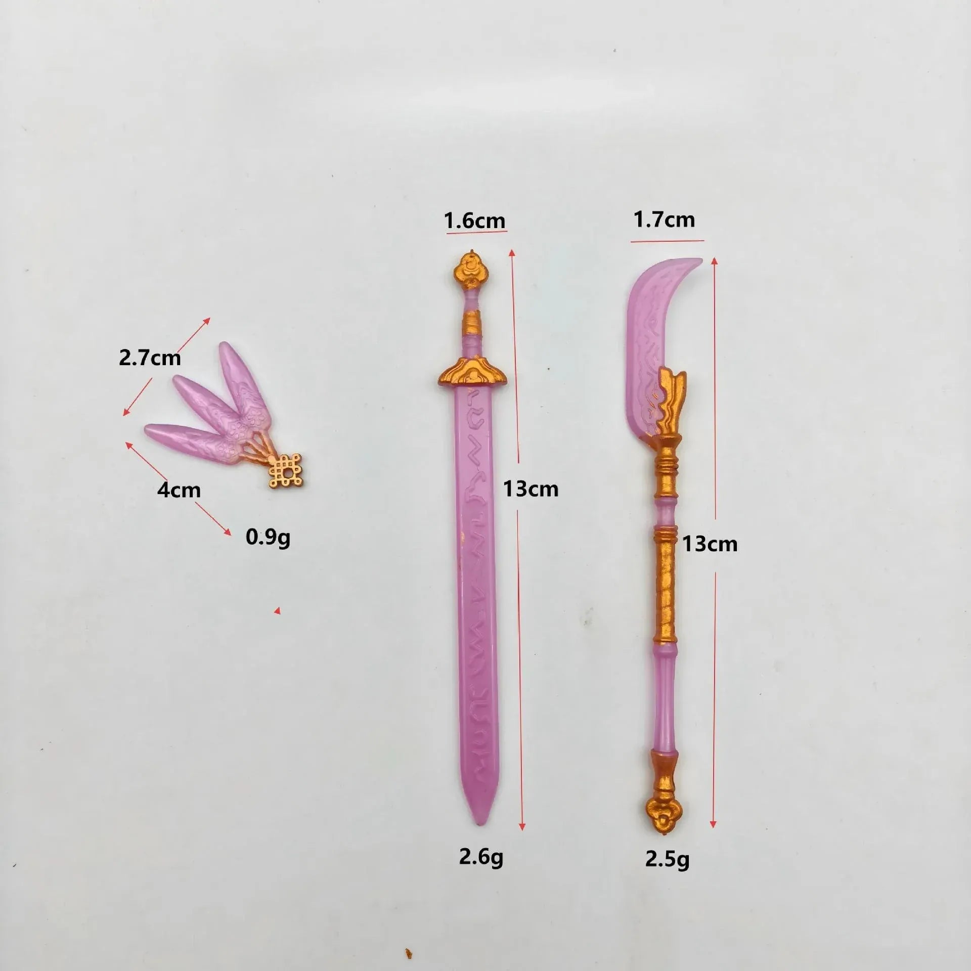 New Doll Toy Kpop Demon Hunters Props 3-piece Set Blade Sword Purple Set Mobile Doll Handheld Props