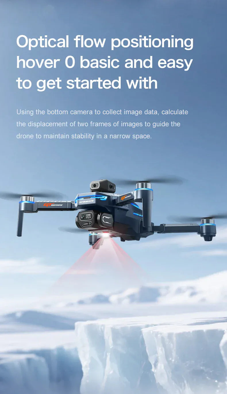 New GT8 Drone 8K Professional HD Dual Cameras Screen Remote 5G WIFI Brushless Motor Obstacle Avoidance Foldable Quadcopter Toys