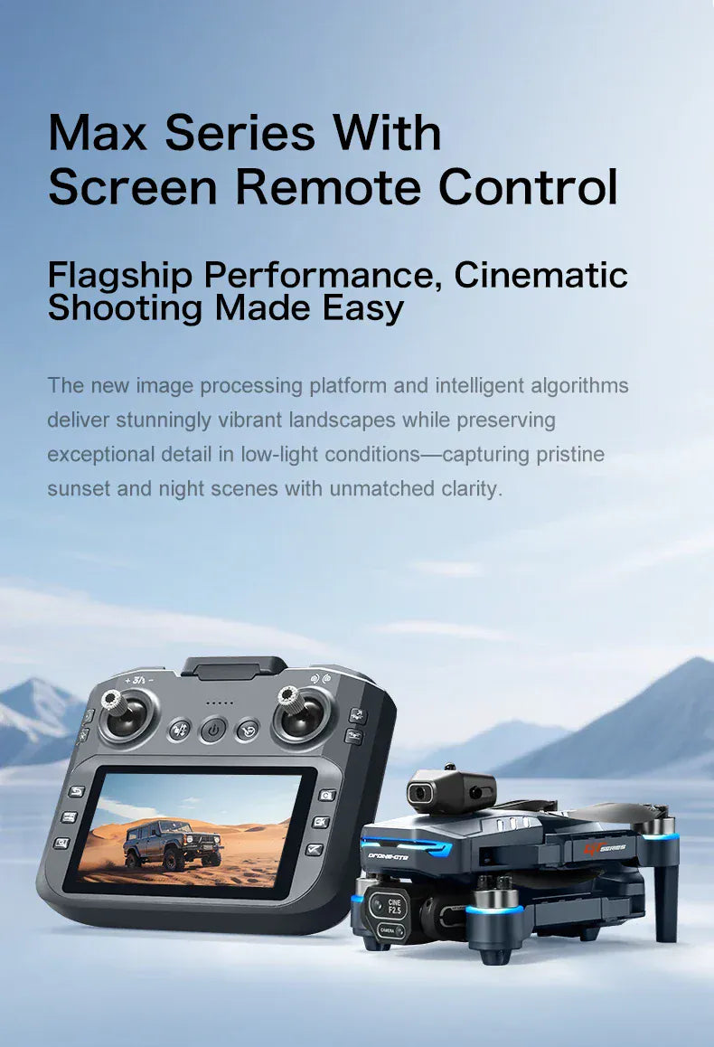 New GT8 Drone 8K Professional HD Dual Cameras Screen Remote 5G WIFI Brushless Motor Obstacle Avoidance Foldable Quadcopter Toys