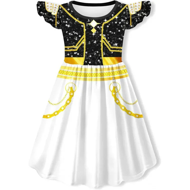 New Movie K-POP Demon Hunters Cosplay Costume for Kids rumi zoey mira Dress Halloween Anime Hunter Girls Dress