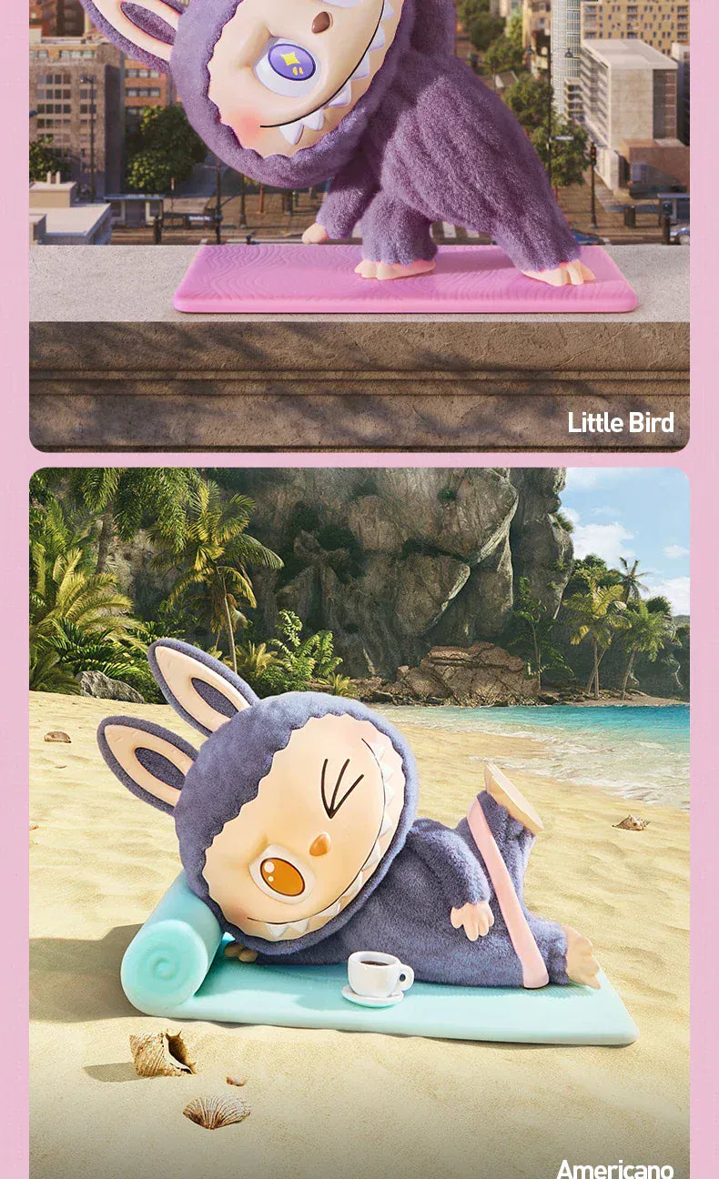 POP MART THE MONSTERS Lazy Yoga Series Genuine Blind Box Mystery Box Ornament Figurines Cute Guess Bag Toys Desktop Decoration