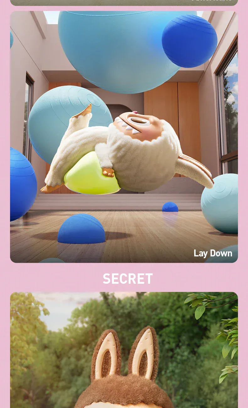 POP MART THE MONSTERS Lazy Yoga Series Genuine Blind Box Mystery Box Ornament Figurines Cute Guess Bag Toys Desktop Decoration