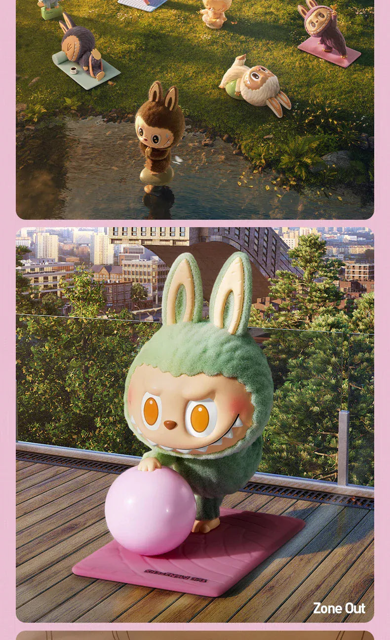 POP MART THE MONSTERS Lazy Yoga Series Genuine Blind Box Mystery Box Ornament Figurines Cute Guess Bag Toys Desktop Decoration