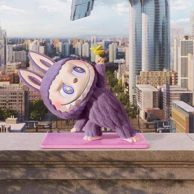 POP MART THE MONSTERS Lazy Yoga Series Genuine Blind Box Mystery Box Ornament Figurines Cute Guess Bag Toys Desktop Decoration